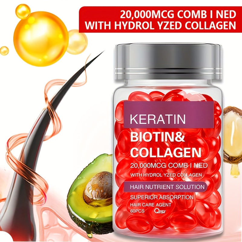 Three-In-One Keratin Biotin & Collagen (60 Capsules)
